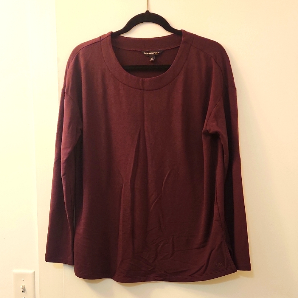 Banana Republic Burgundy Long Sleeve Top